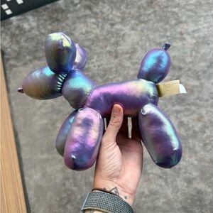 Purple Blue Iridescent Balloon Dog Stuffed Animal Plush Plushie
